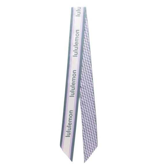 Lululemon Satin Skinny ScarfAntique White / Lilac Breeze / Tidewater Teal